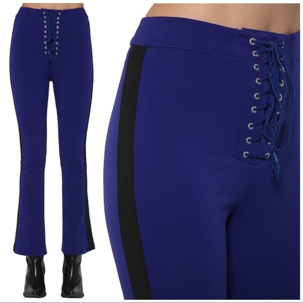 Unravel Lace Up Flare Tech Pants